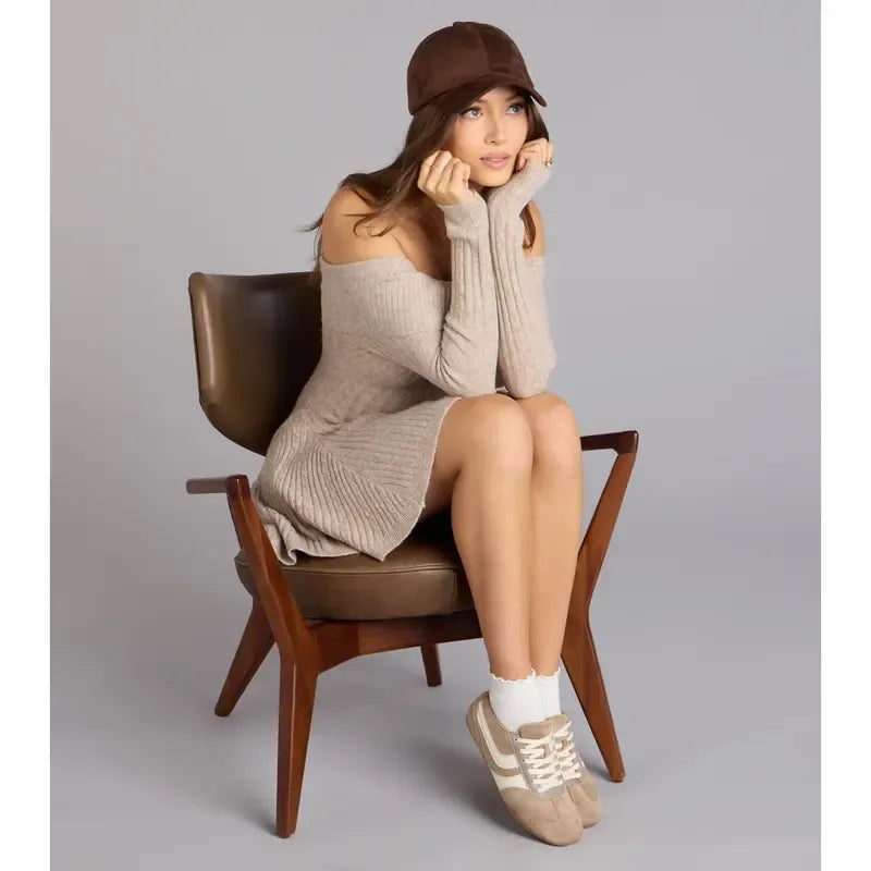 Lunir™ Wrapped Up Off-Shoulder Dress