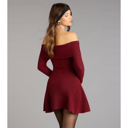 Lunir™ Wrapped Up Off-Shoulder Dress