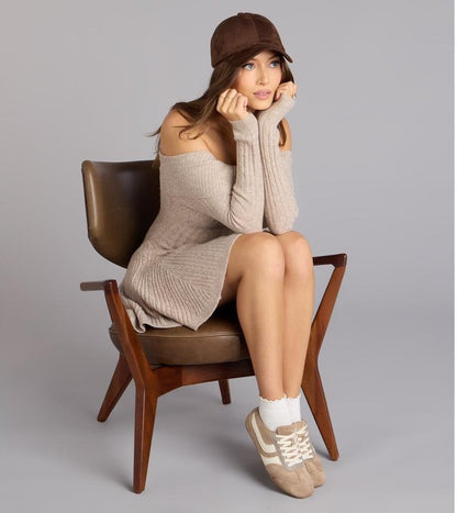 Lunir™ Wrapped Up Off-Shoulder Dress